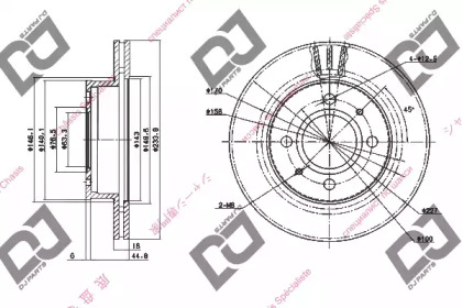 Тормозной диск DJ PARTS BD1355